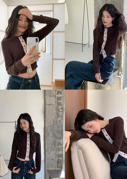 エレガントクラッシュストライプTシャツ