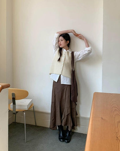 スモーキーVネックノースリーブベスト