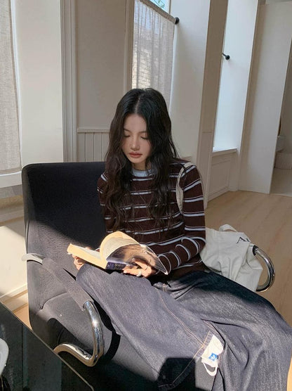 アーバンストライプニットトップ