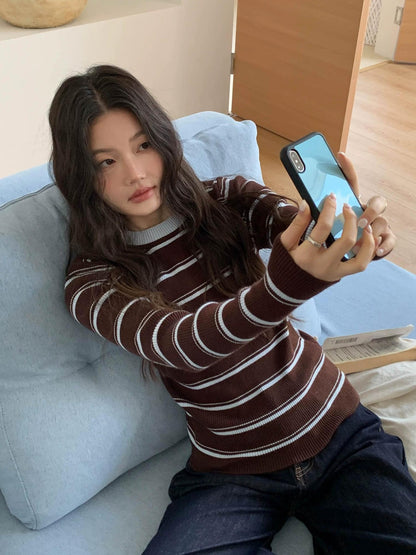 アーバンストライプニットトップ