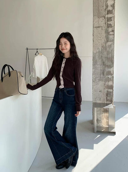 エレガントクラッシュストライプTシャツ