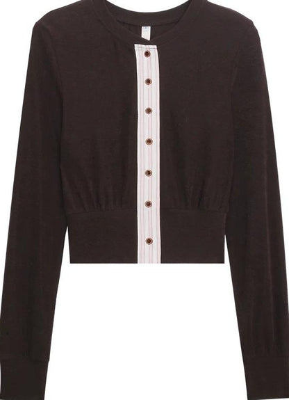 エレガントクラッシュストライプTシャツ