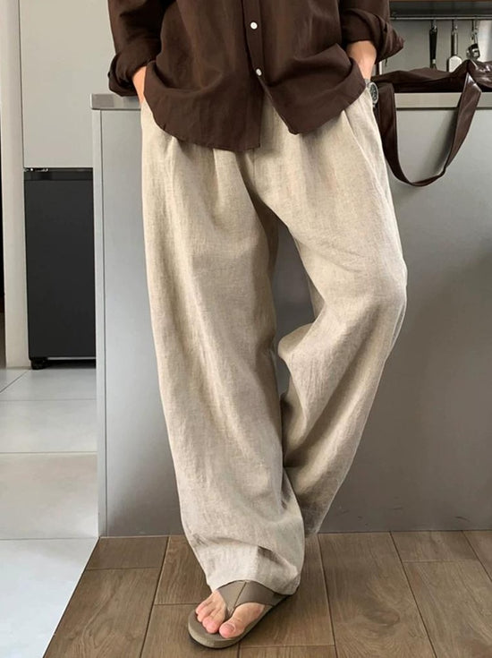 リラックスリネンロングパンツ